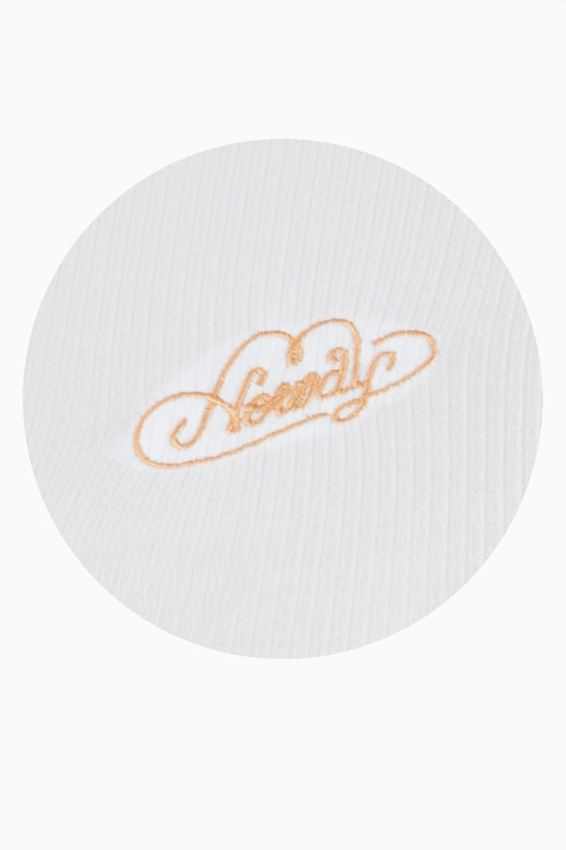 Playera manga larga con bordado en pecho