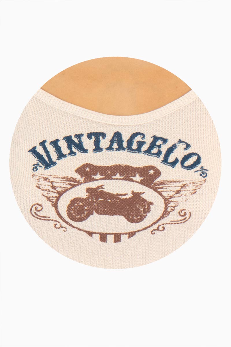 Playera crop manga larga estampada