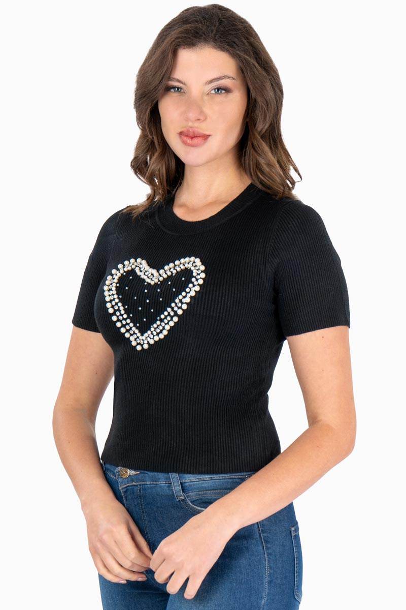 Blusa tejida y corazón - Santory Ropa  (7467149754435)