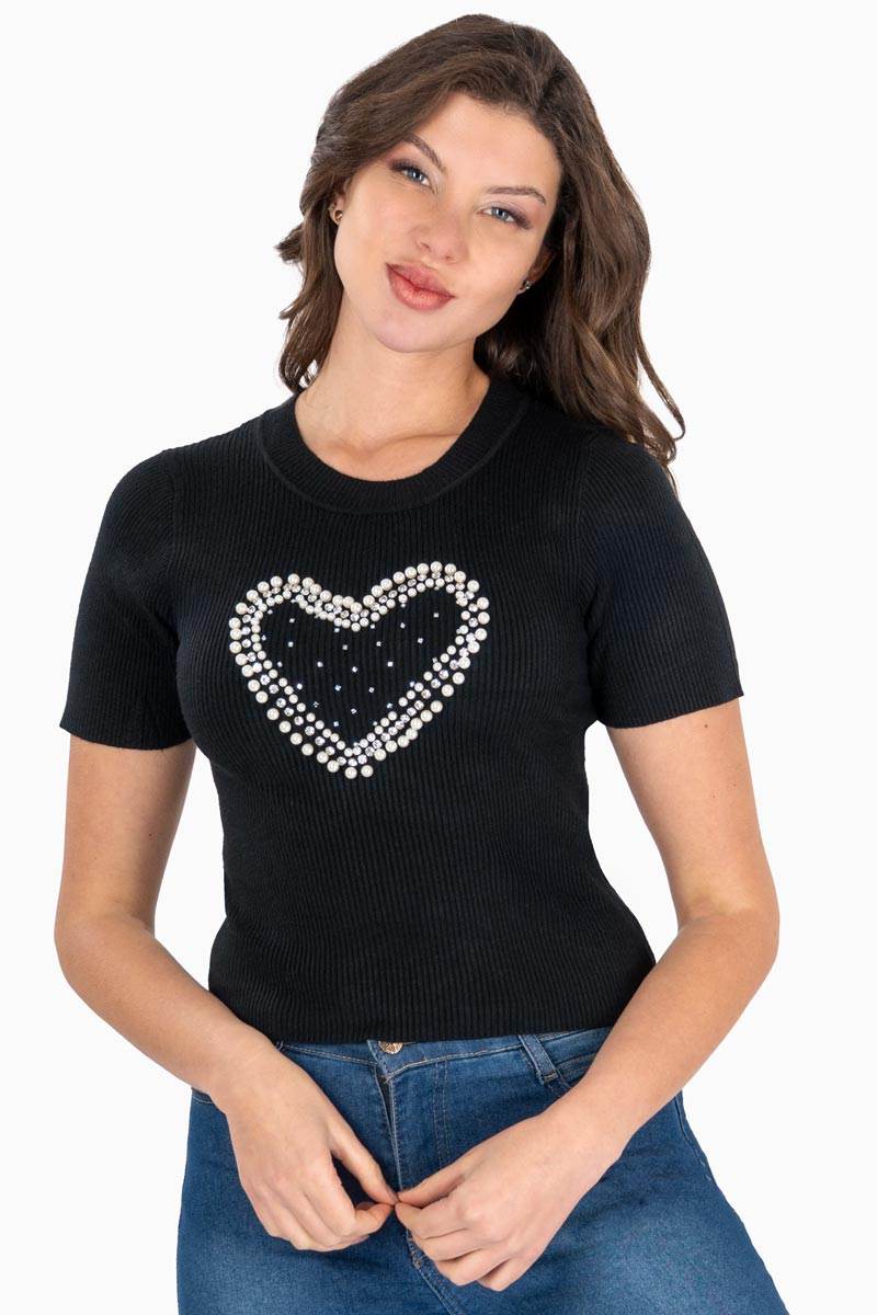 Blusa tejida y corazón - Santory Ropa  (7467149754435)
