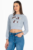 Sudadera crop con estampado "Dream big"