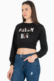 Sudadera crop con estampado "Dream big"