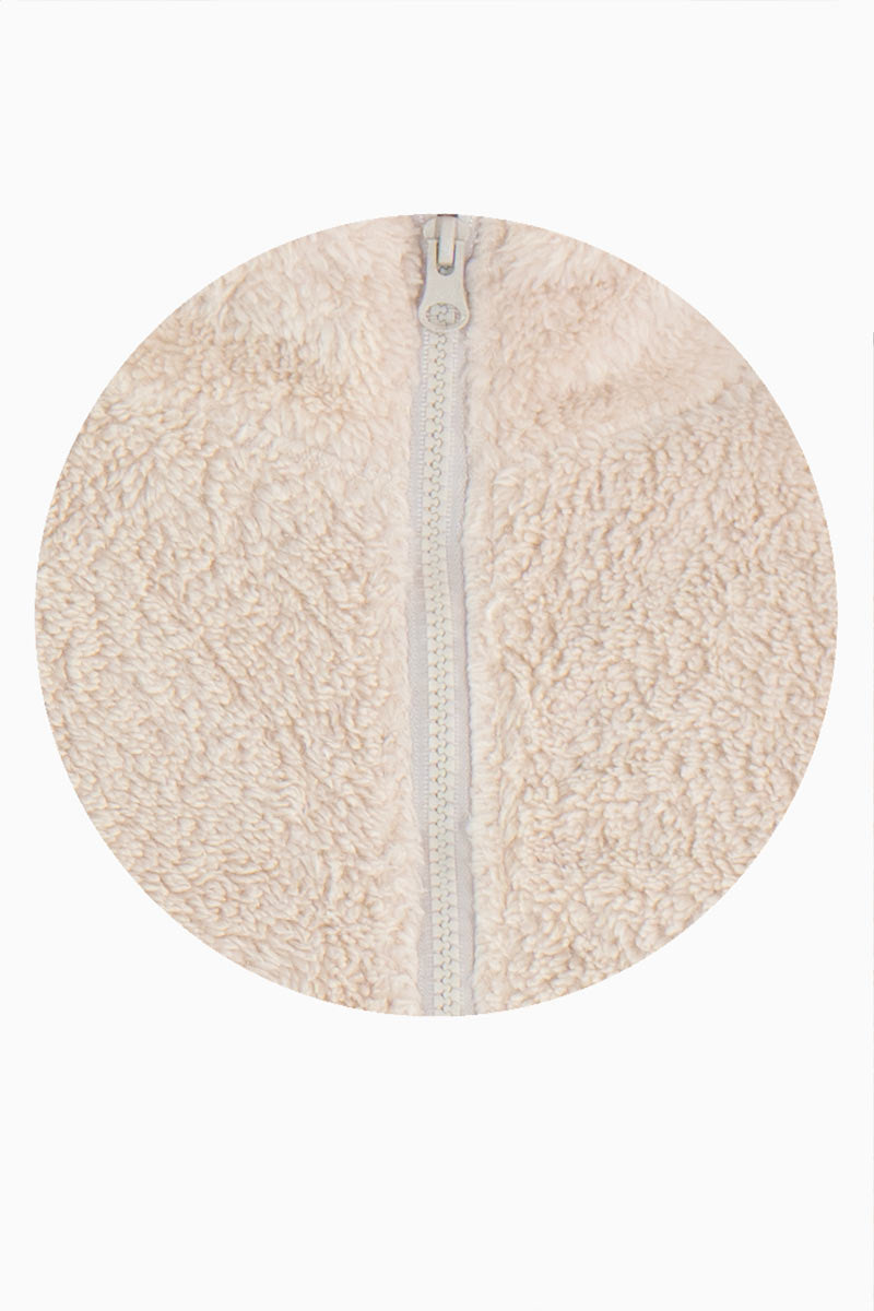 Sudadera de borrega cuello alto con cierre