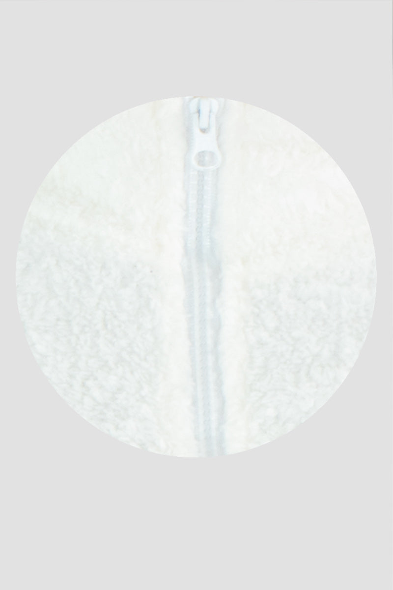 Sudadera de borrega cuello alto con cierre