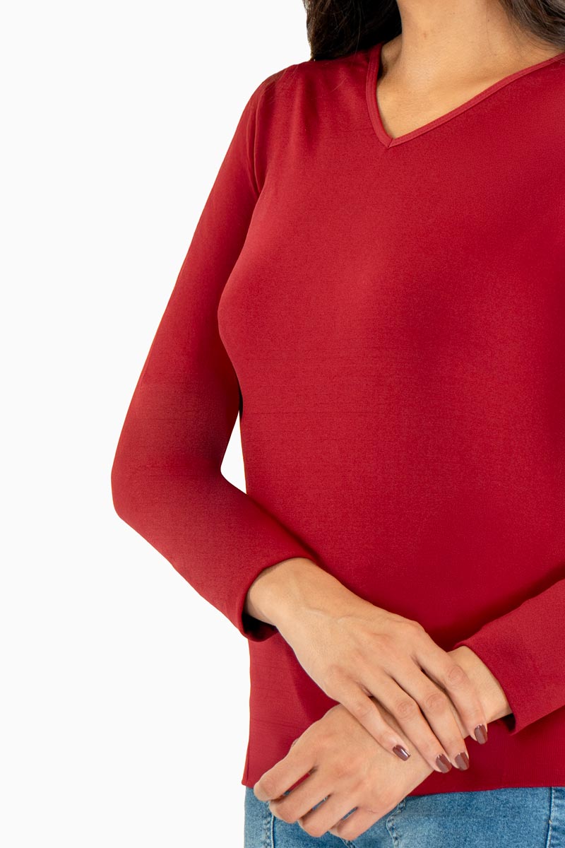 Playera lisa térmica manga larga