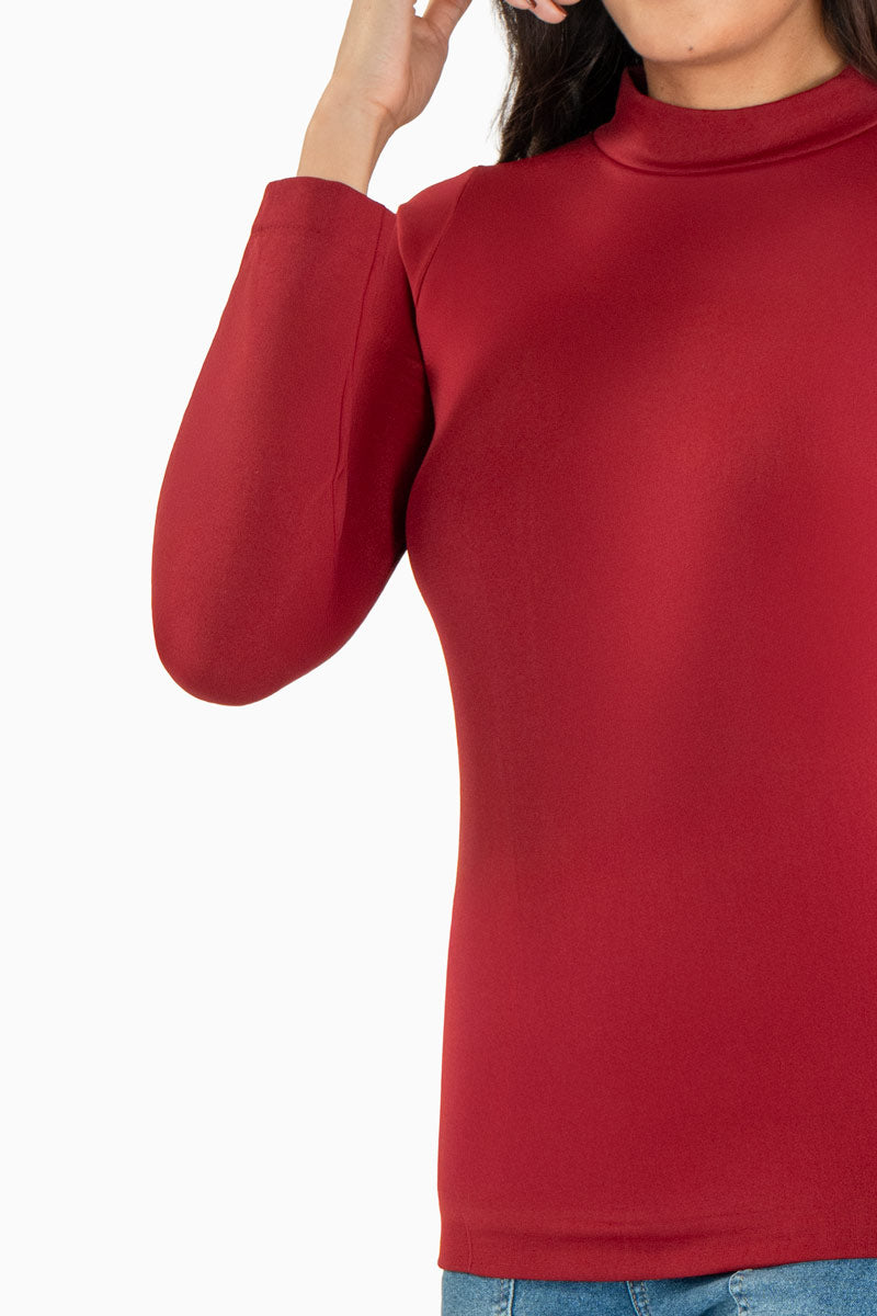 Playera térmica manga larga y cuello alto