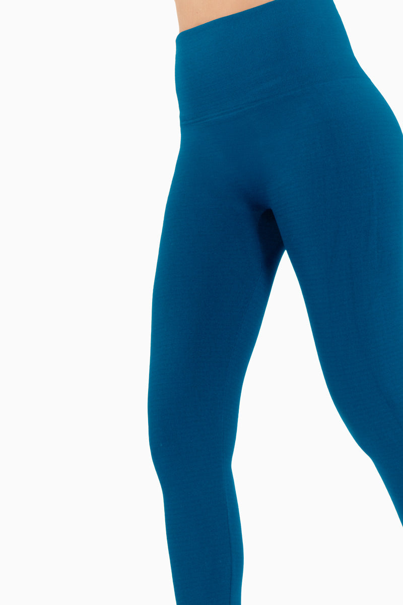 Legging termico liso con pretina ancha