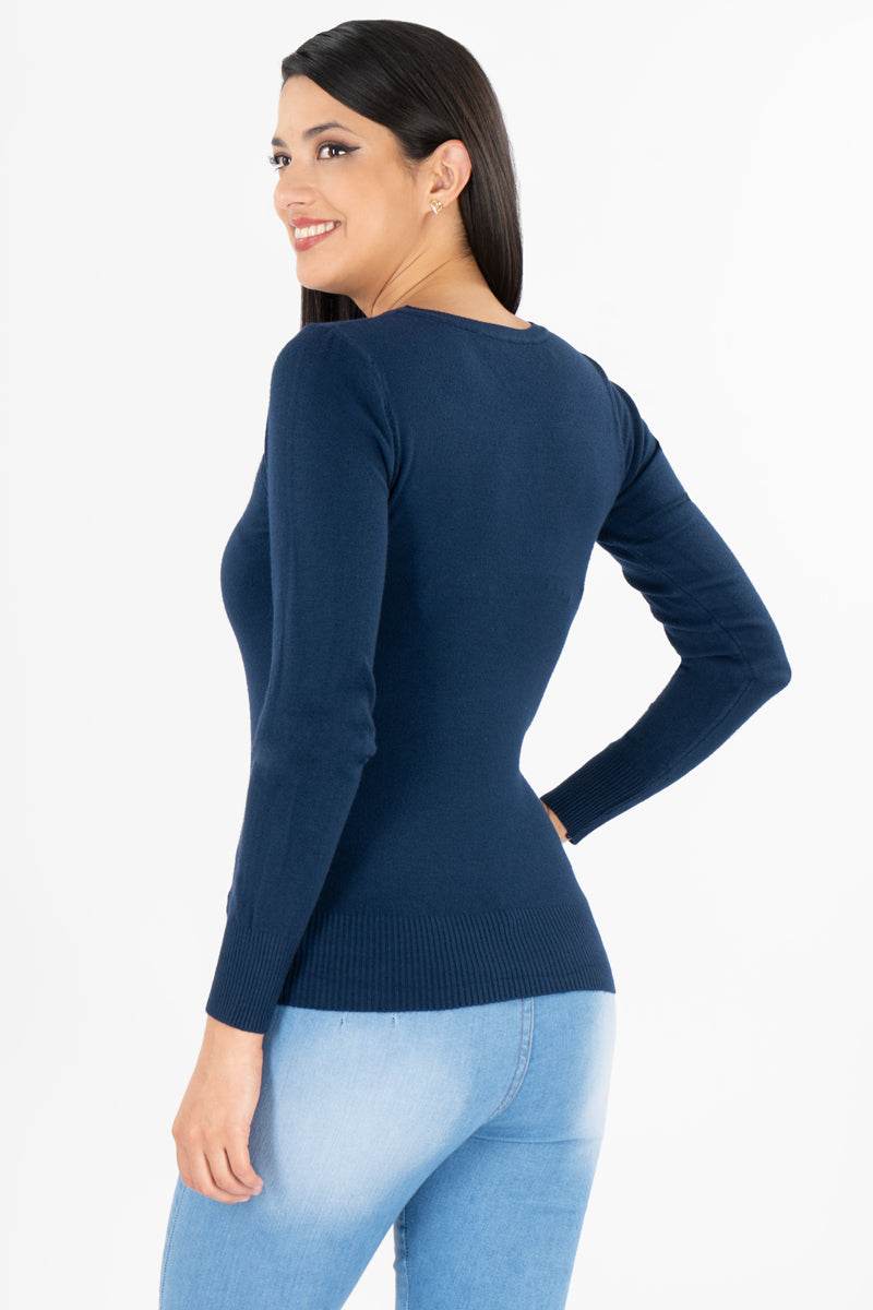 Suéter básico escote redondo - Santory Ropa  (7273267593283)