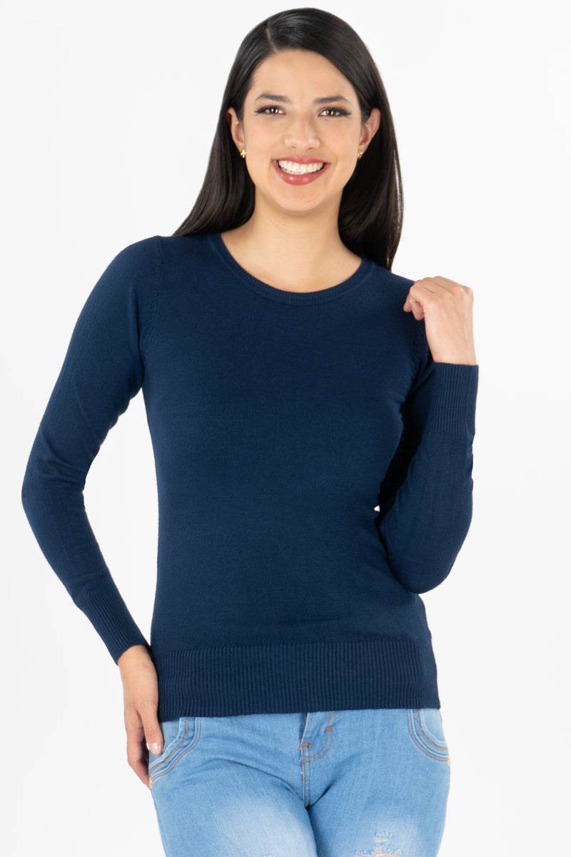 Suéter básico escote redondo - Santory Ropa  (7273267593283)