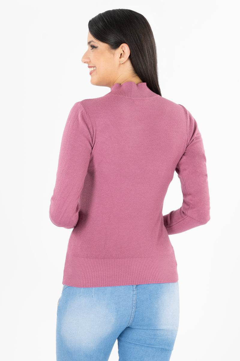 Suéter básico cuello mock - Santory Ropa  (7273267462211)