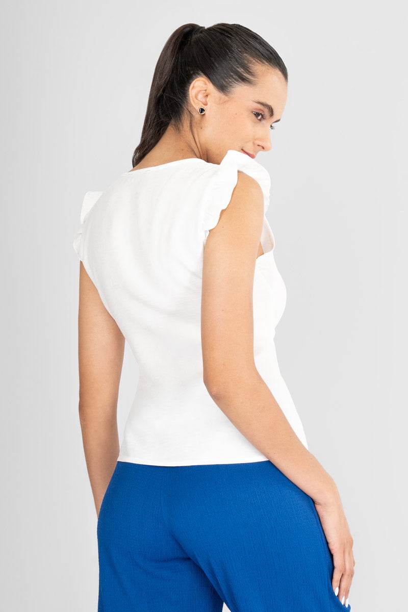 Blusa con escote redondo - Santory Ropa  (7435763646531)