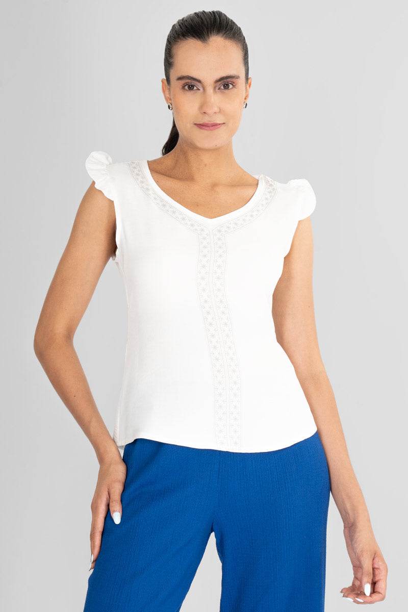 Blusa con escote redondo - Santory Ropa  (7435763646531)
