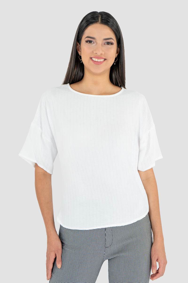 Blusa lisa manga corta - Santory Ropa  (7467880251459)