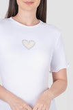 Playera con estampado de corazón - Santory Ropa  (7467880218691)