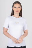 Playera con estampado de corazón