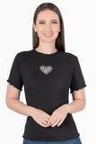 Playera con estampado de corazón - Santory Ropa  (7467880218691)