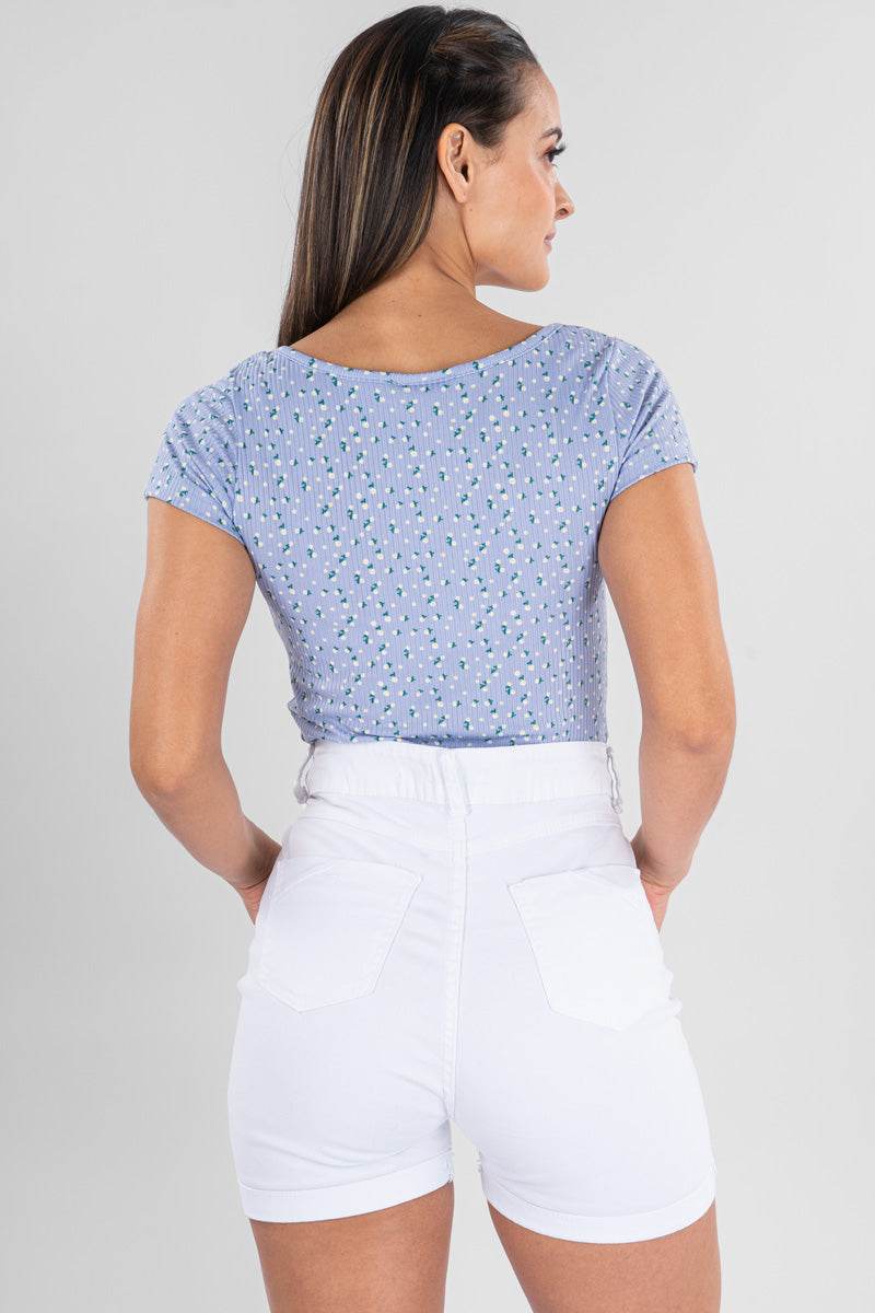 Short tiro alto con valenciana - Santory Ropa  (6898297405507)