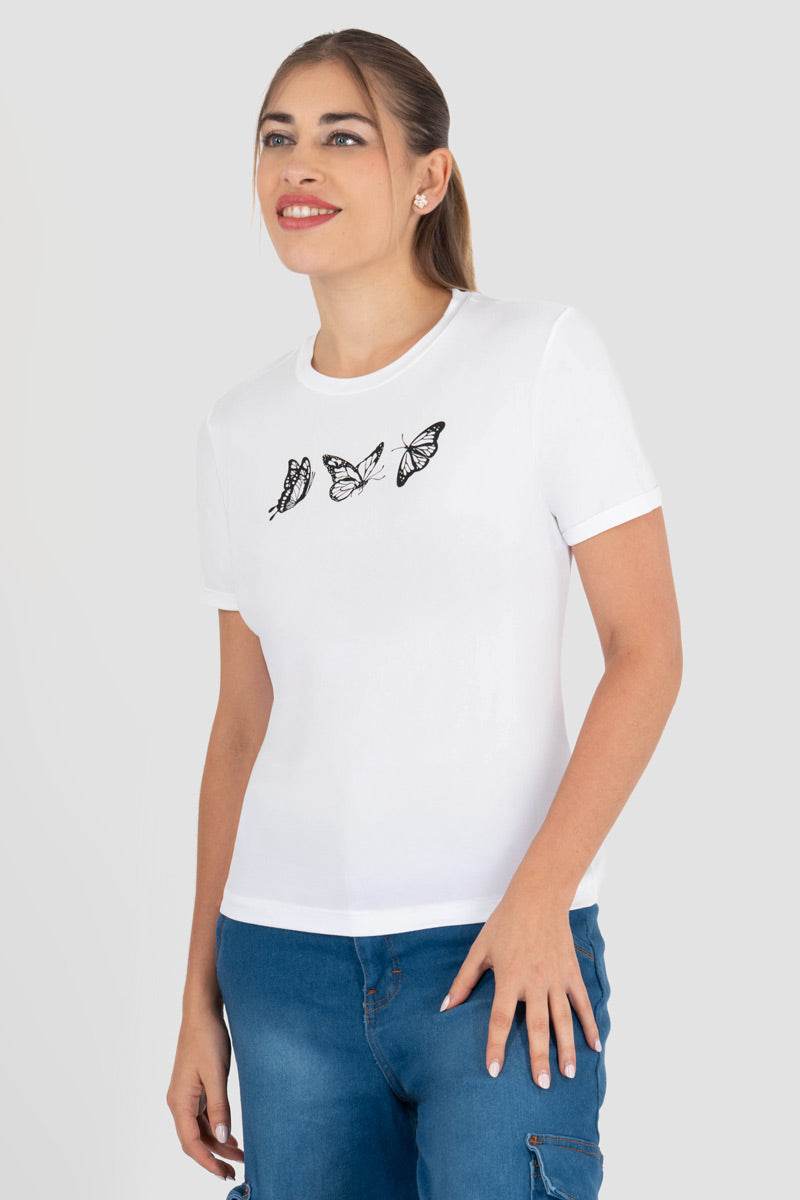 Playera estampada manga corta - Santory Ropa  (7451670216771)