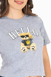 Playera Juvenil Para Mujer Con Estampado Hello - Santory Ropa  (7473586044995)