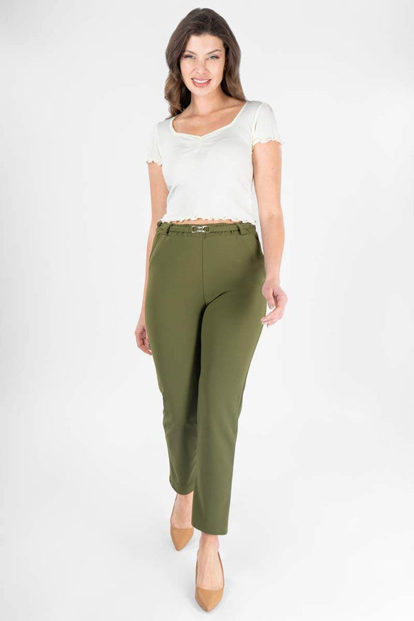 Pantalón con resorte en cintura - Santory Ropa  (7359075319875)