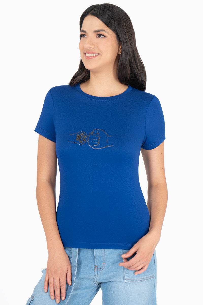 Playera estampada cuello redondo - Santory Ropa  (7467149557827)