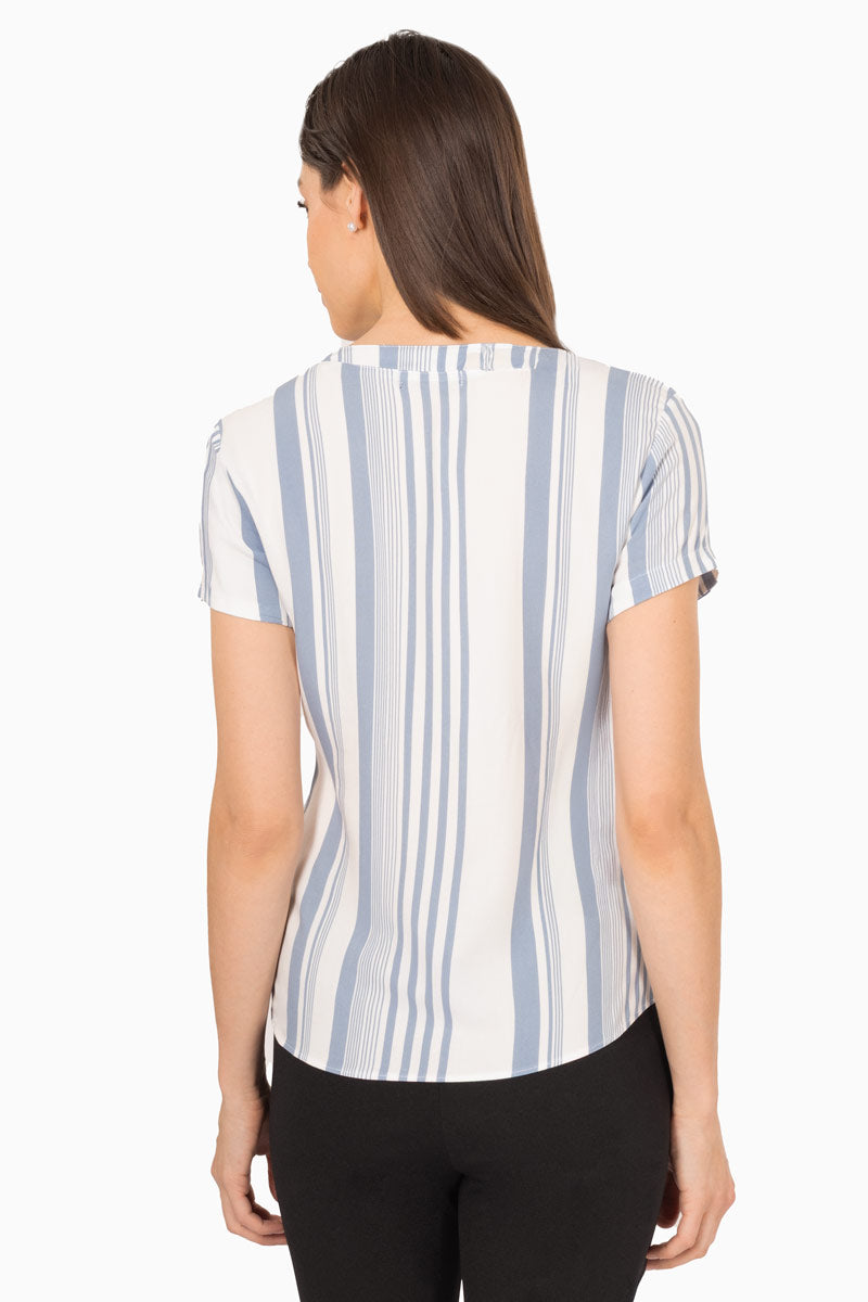 Blusa de rayas manga corta