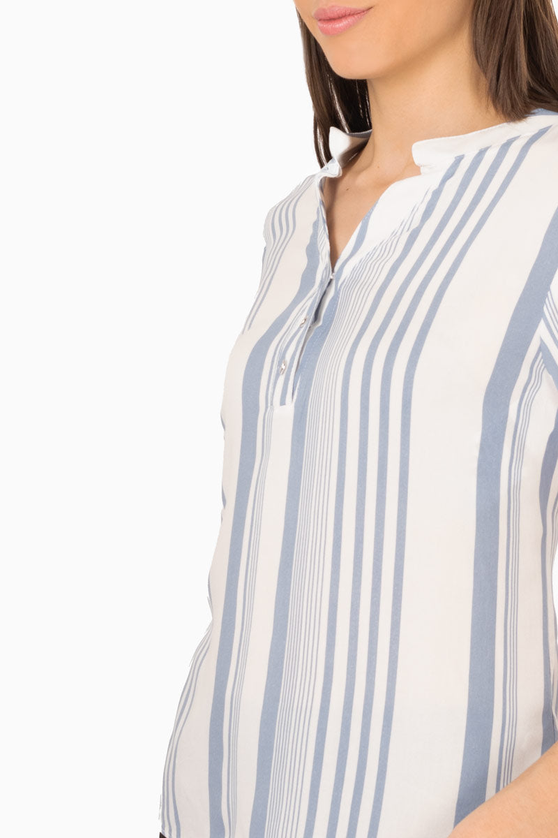 Blusa de rayas manga corta