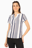 Blusa de rayas manga corta