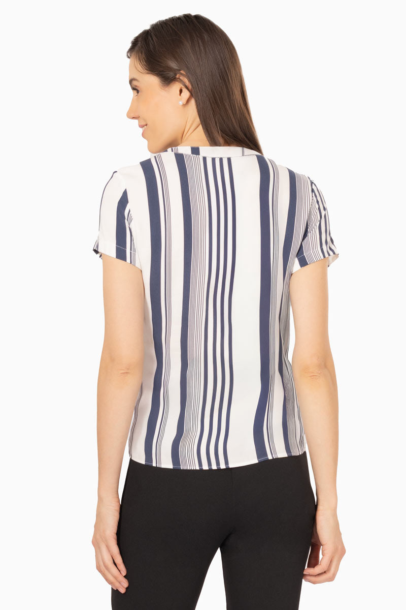 Blusa de rayas manga corta