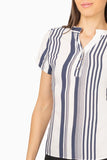 Blusa de rayas manga corta