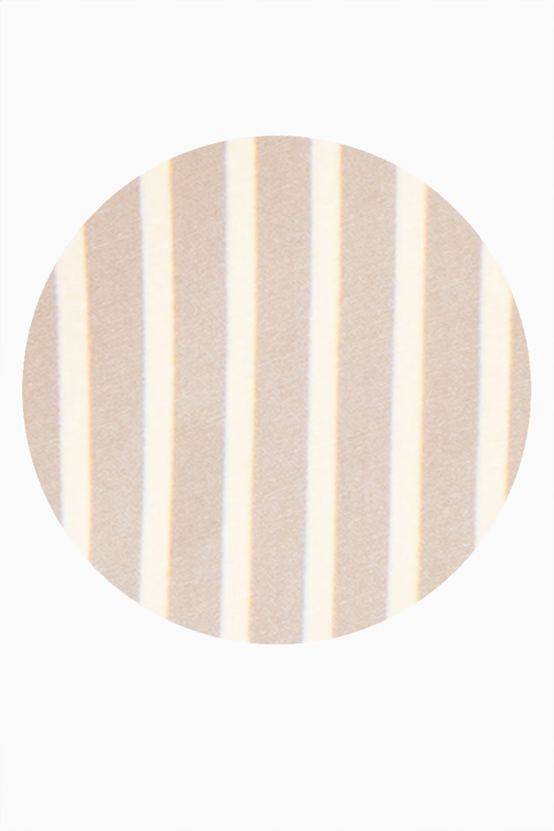 Blusa de rayas escote v con botones