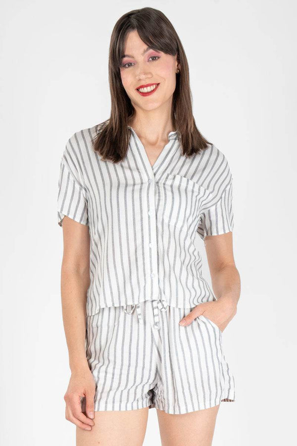 Conjunto con estampado de rayas - Santory Ropa  (7417450168387)