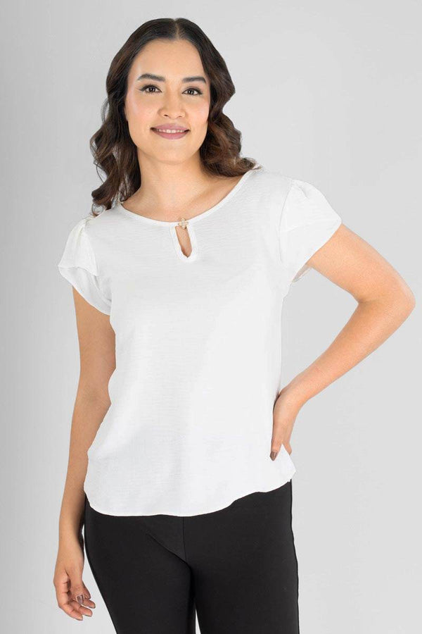 Blusa manga corta lisa - Santory Ropa  (7389959520323)