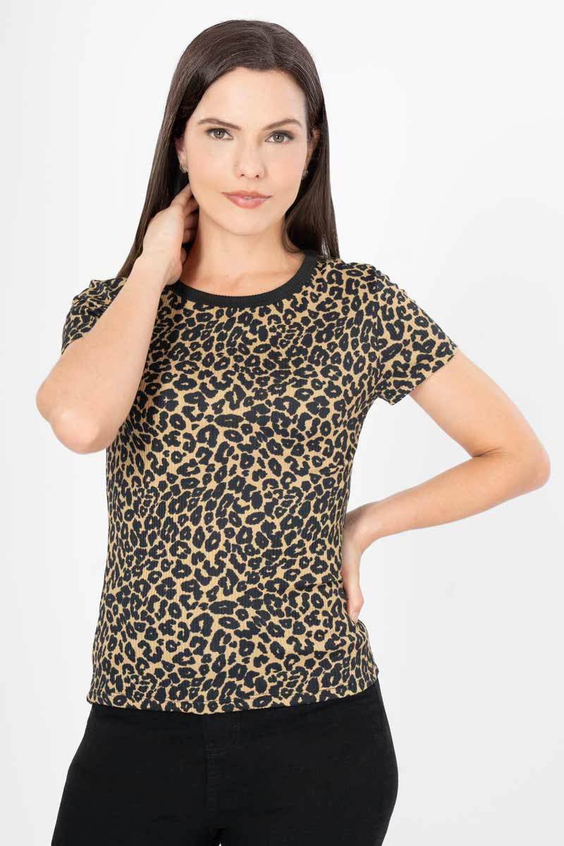 Playera animal print manga corta - Santory Ropa  (7400770306115)