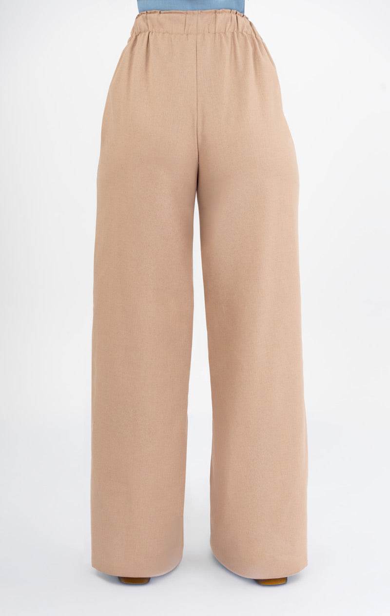 Pantalón amplio con amarre - Santory Ropa  (7440779706435)