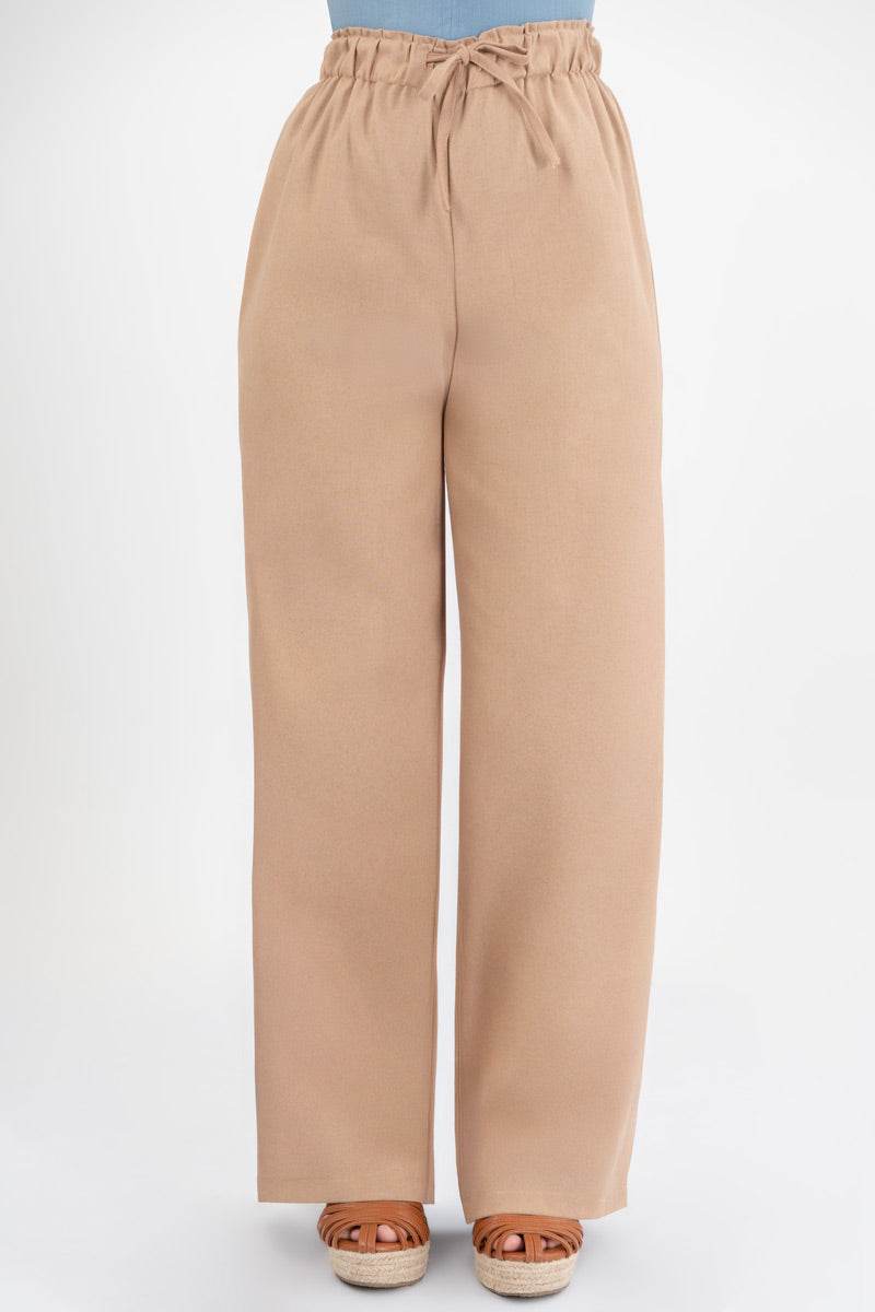 Pantalón amplio con amarre - Santory Ropa  (7440779706435)