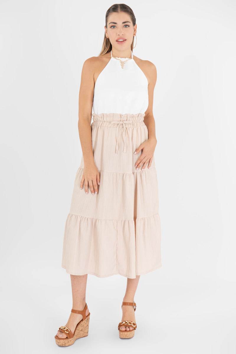 Falda larga con olanes - Santory Ropa  (7442219401283)