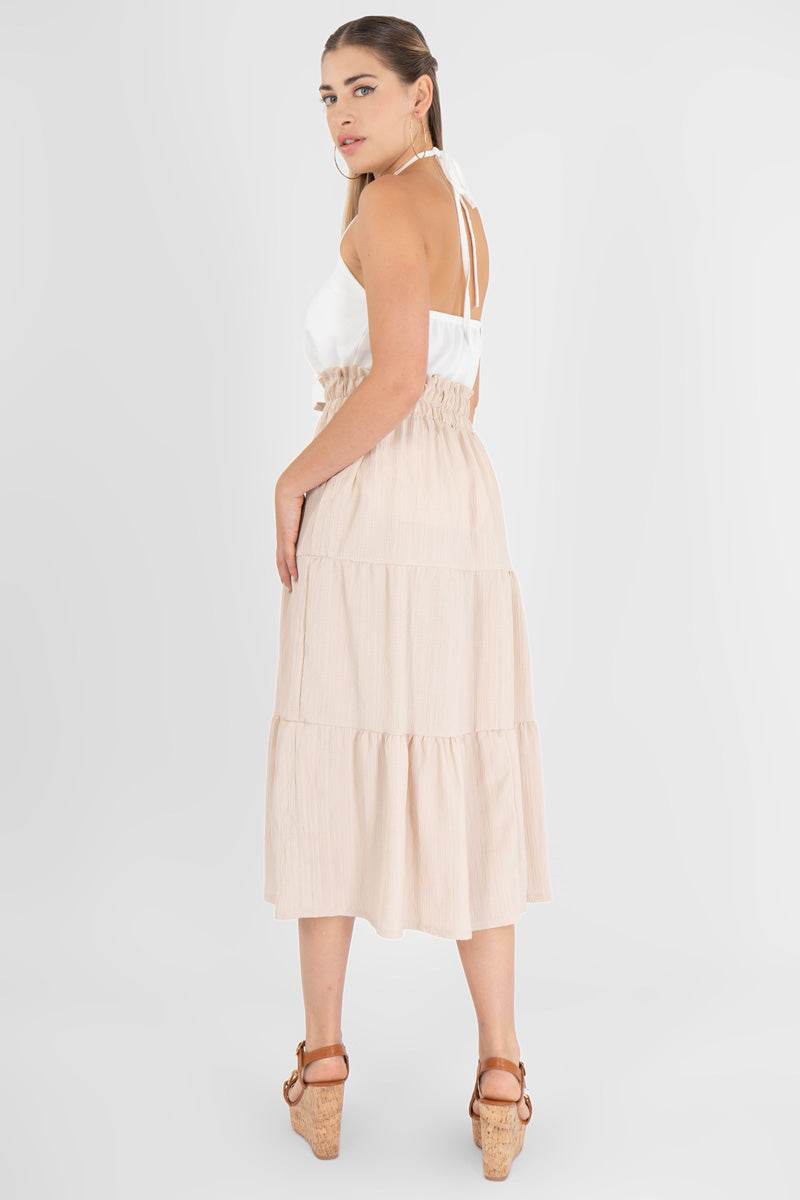 Falda larga con olanes - Santory Ropa  (7442219401283)