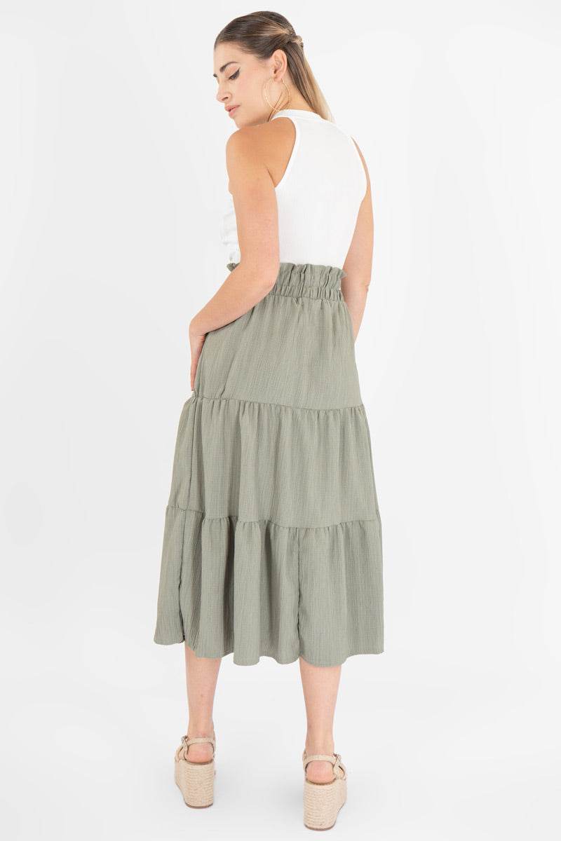 Falda larga con olanes - Santory Ropa  (7442219401283)