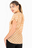 Blusa De Manga Corta Con Estampado De Lunares - Santory Ropa  (7473585848387)