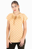 Blusa De Manga Corta Con Estampado De Lunares - Santory Ropa  (7473585848387)