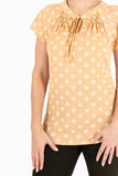 Blusa De Manga Corta Con Estampado De Lunares - Santory Ropa  (7473585848387)
