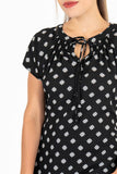 Blusa De Manga Corta Con Estampado De Lunares - Santory Ropa  (7473585848387)