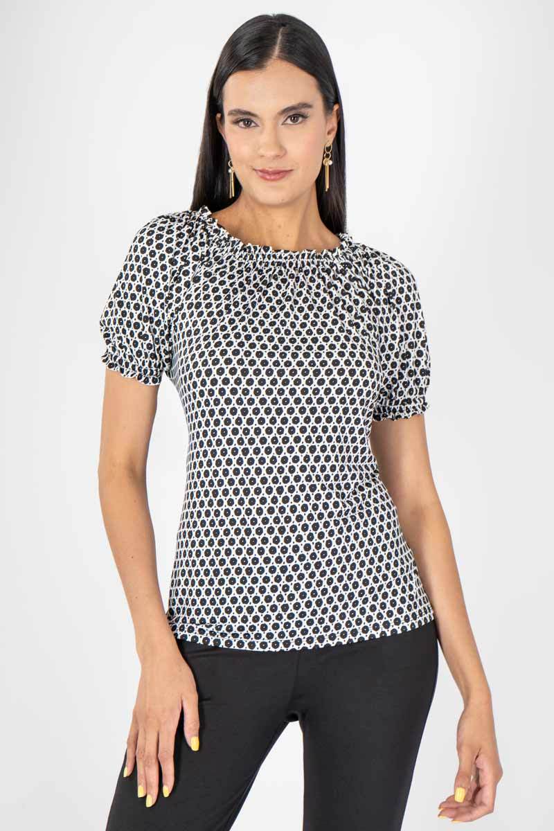 Blusa estampada escote redondo - Santory Ropa  (7417450102851)