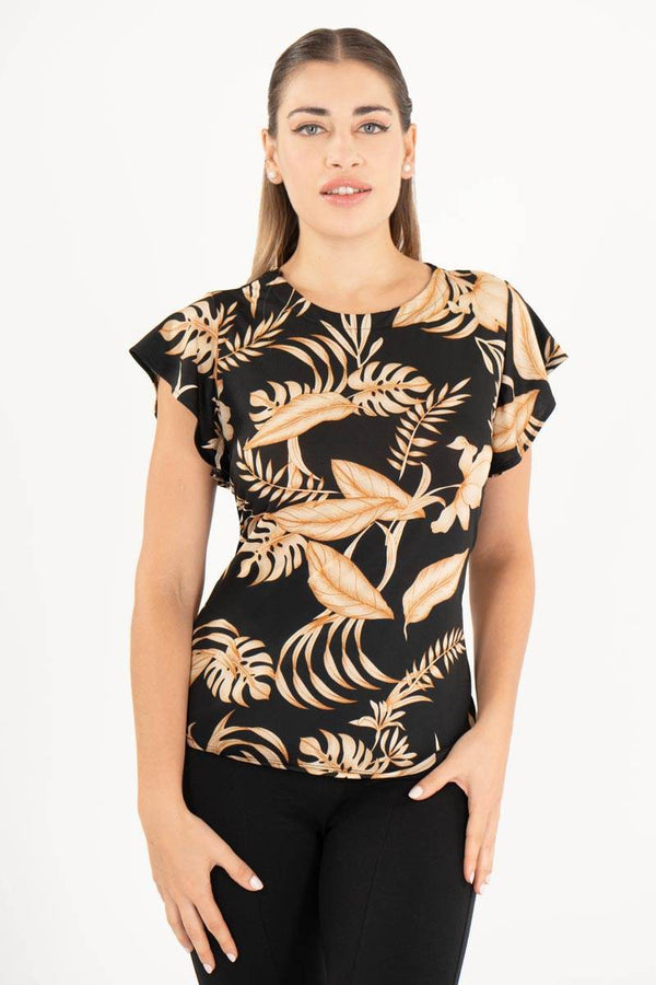 Blusa estampada con olán - Santory Ropa  (7441733648451)