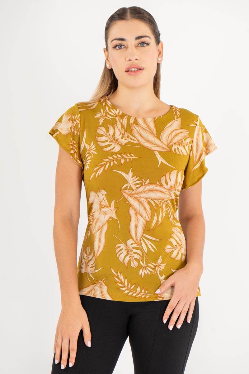 Blusa estampada con olán - Santory Ropa  (7441733648451)