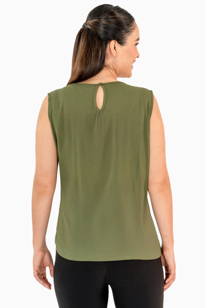 Blusa de mujer cuello redondo sin mangas - El Corte Inglés Blusa de mujer cuello redondo sin mangas - El Corte Inglés