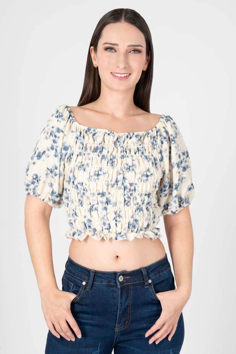Blusa crop floral - Santory Ropa  (7406860795971)