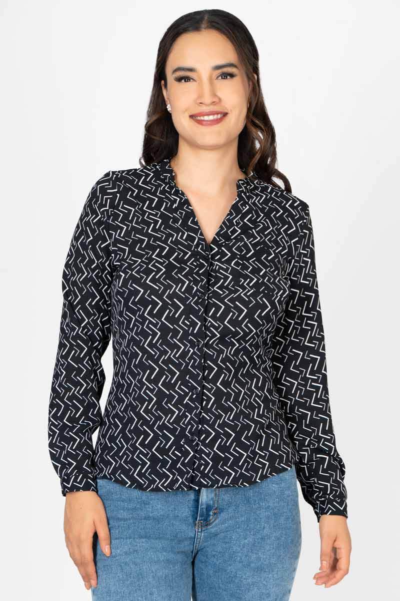 Blusa manga larga estampada - Santory Ropa  (7425033699395)