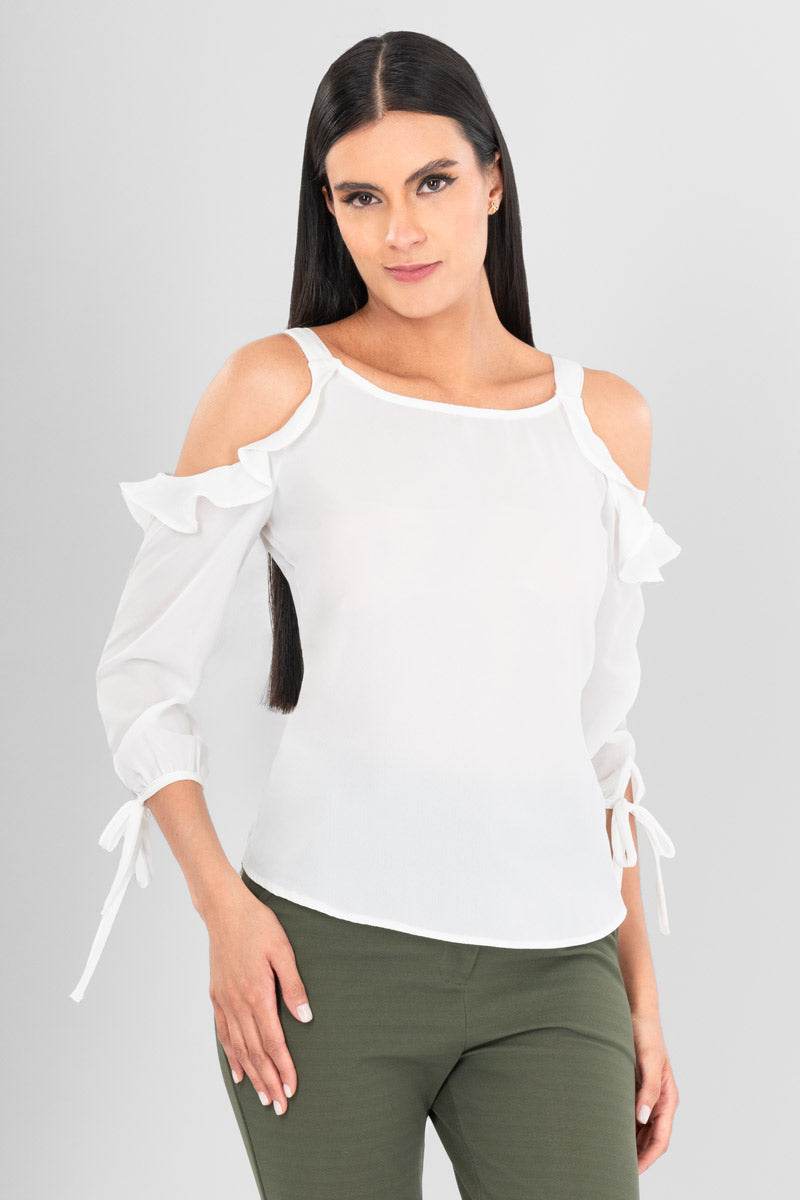 Blusa manga 3/4 con amarre - Santory Ropa  (7391891390531)